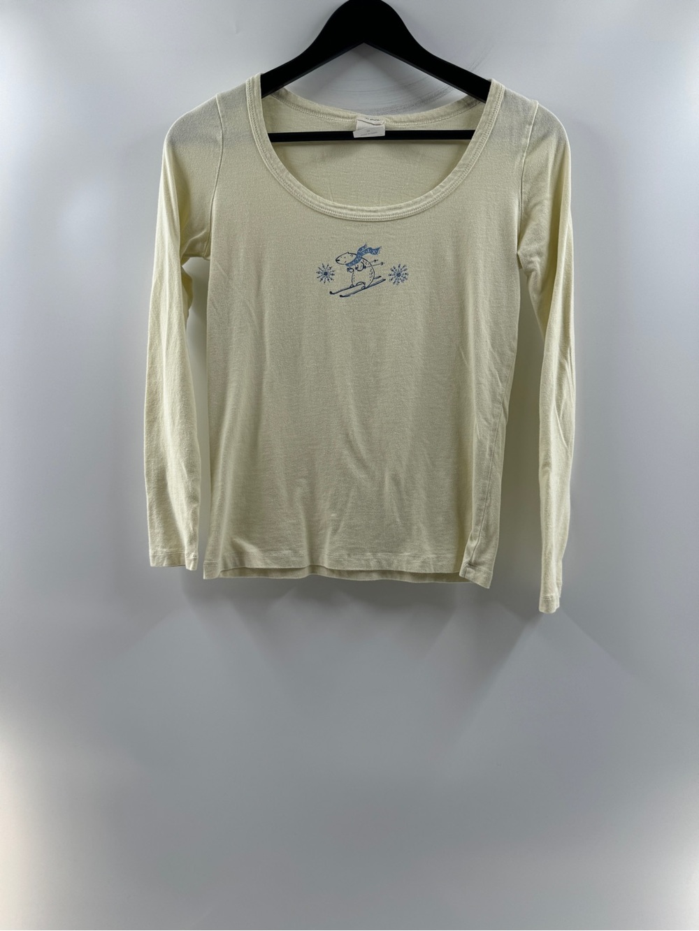 Munki Munki Nite Nite Yellow Ski Graphic Pajama Top Women’s XS